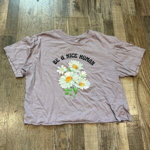 “Be A Nice Human” Crop Top